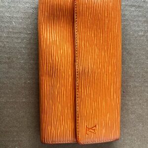 Louis Vuitton Orange Textured Wallet